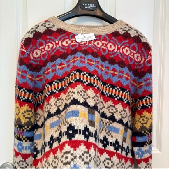Weekend Max Mara fair isle Label-replaced with  Intrend Sweater Size:XL US 10/12 - Picture 5 of 12